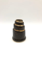 Lade das Bild in den Galerie-Viewer, Kerzenhalter "LOVEE" - Onyx Grün mit Goldrand - Größe S