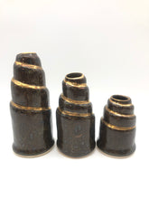 Lade das Bild in den Galerie-Viewer, Kerzenhalter "LOVEE" - Onyx Grün mit Goldrand - Größe M